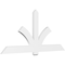 Ekena Millwork Redmond Architectural Grade PVC Gable Bracket, 84"W x 38 1/2"H x 2"D x 6"F, 11/12 Pitch GBP084X39X0206RED00 - alternate 1